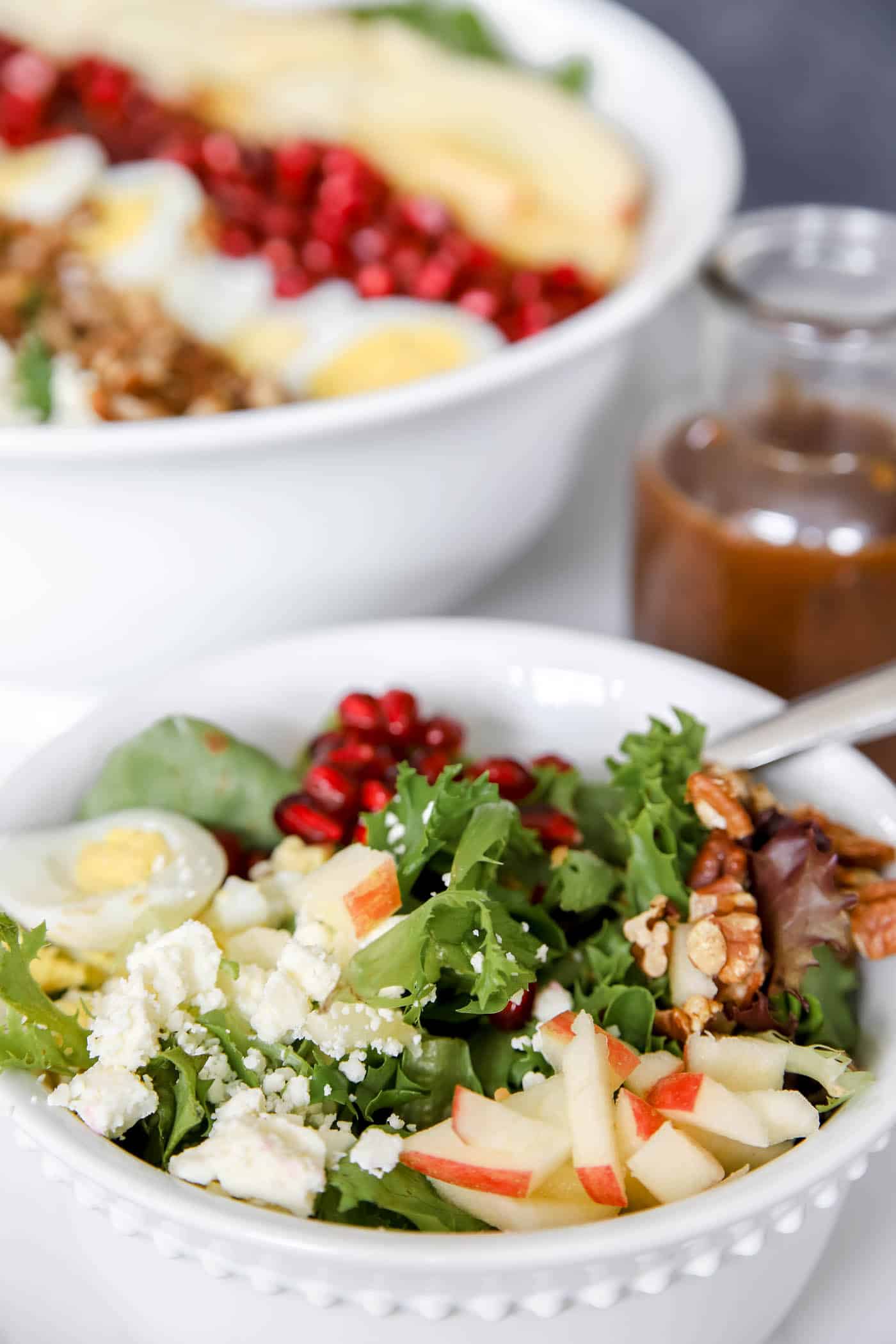 thanksgiving salad with hot bacon dressing