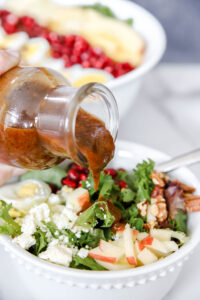 thanksgiving salad with hot bacon dressing