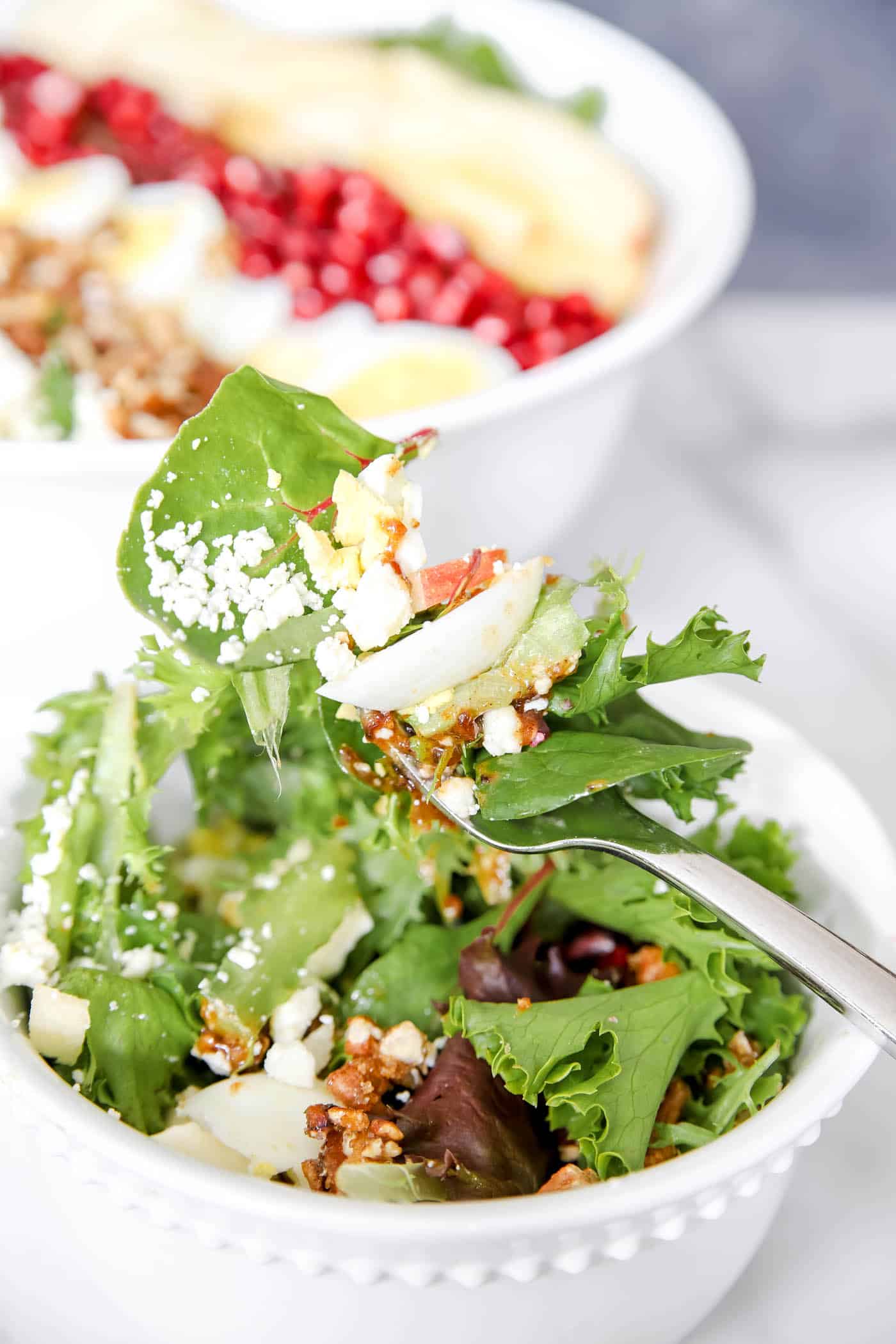 thanksgiving salad with hot bacon dressing