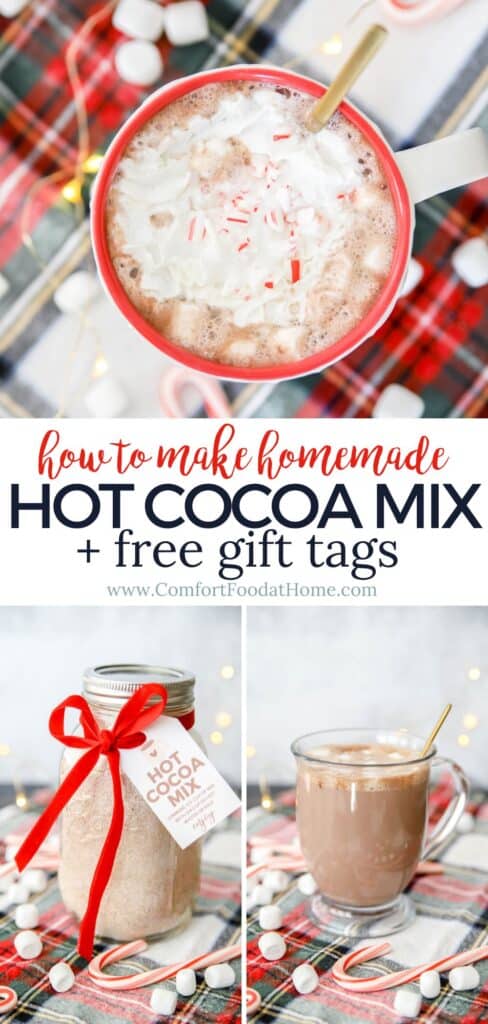 hot cocoa mix with free printable gift tags