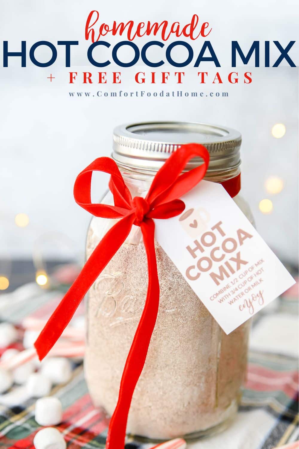 hot cocoa mix + free printable gift tags