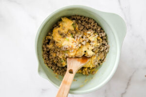 sausage and other ingredients for easy sausage muffins.