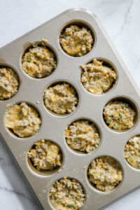 filled muffin cups for easy sausage muffins.