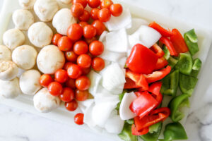 vegetables for beef kabobs
