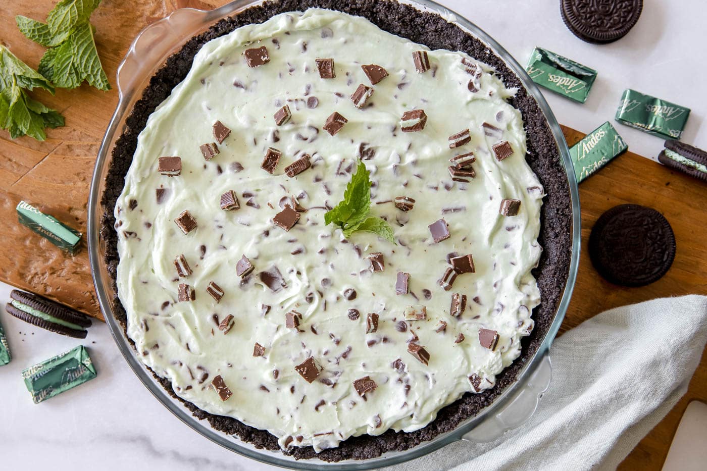 mint chocolate chip pie