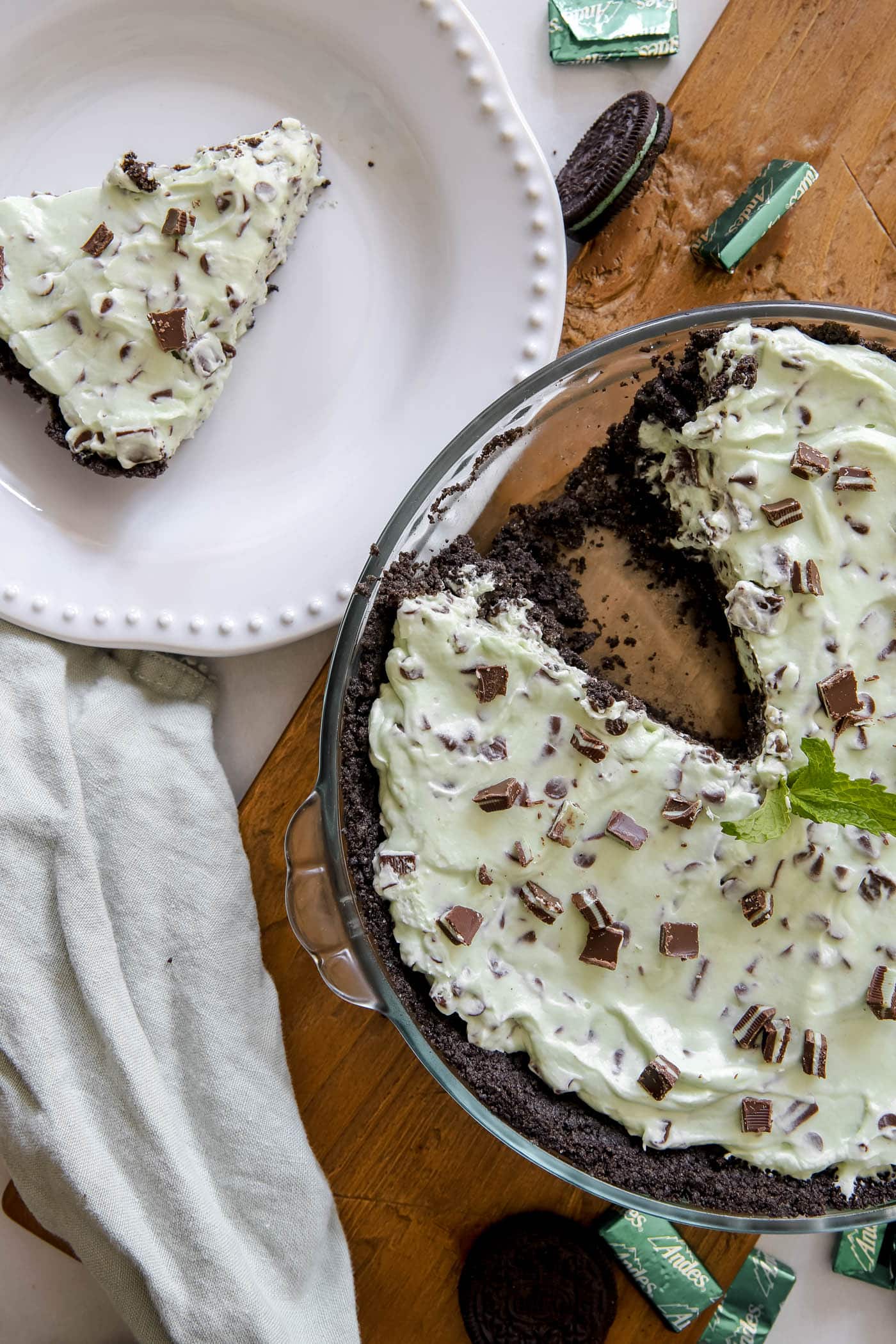 mint chocolate chip pie
