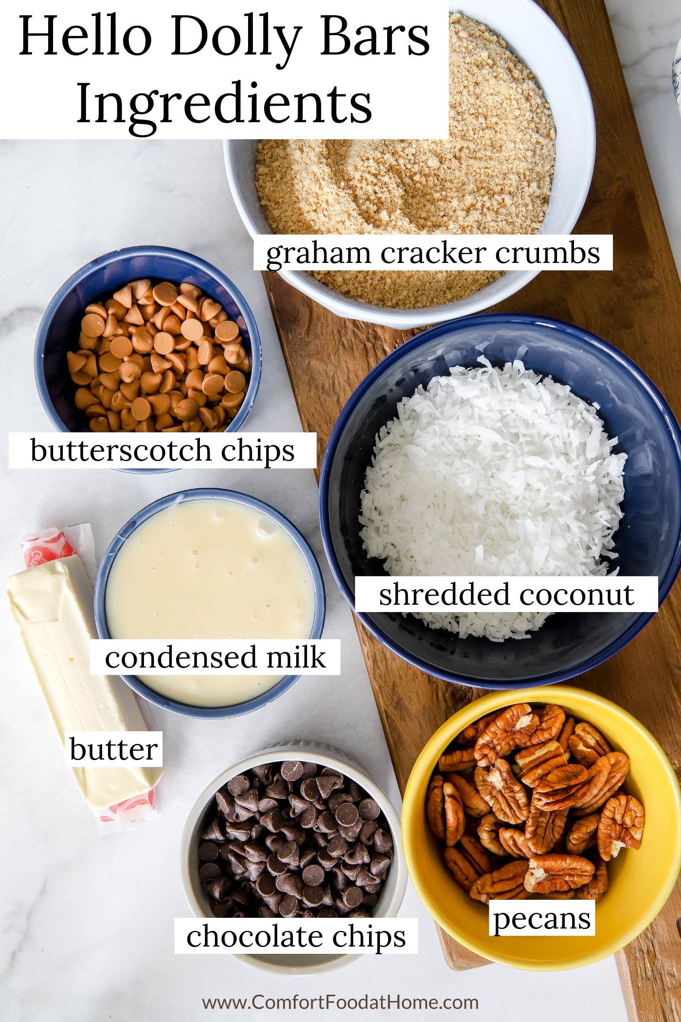 hello dolly bars ingredients.