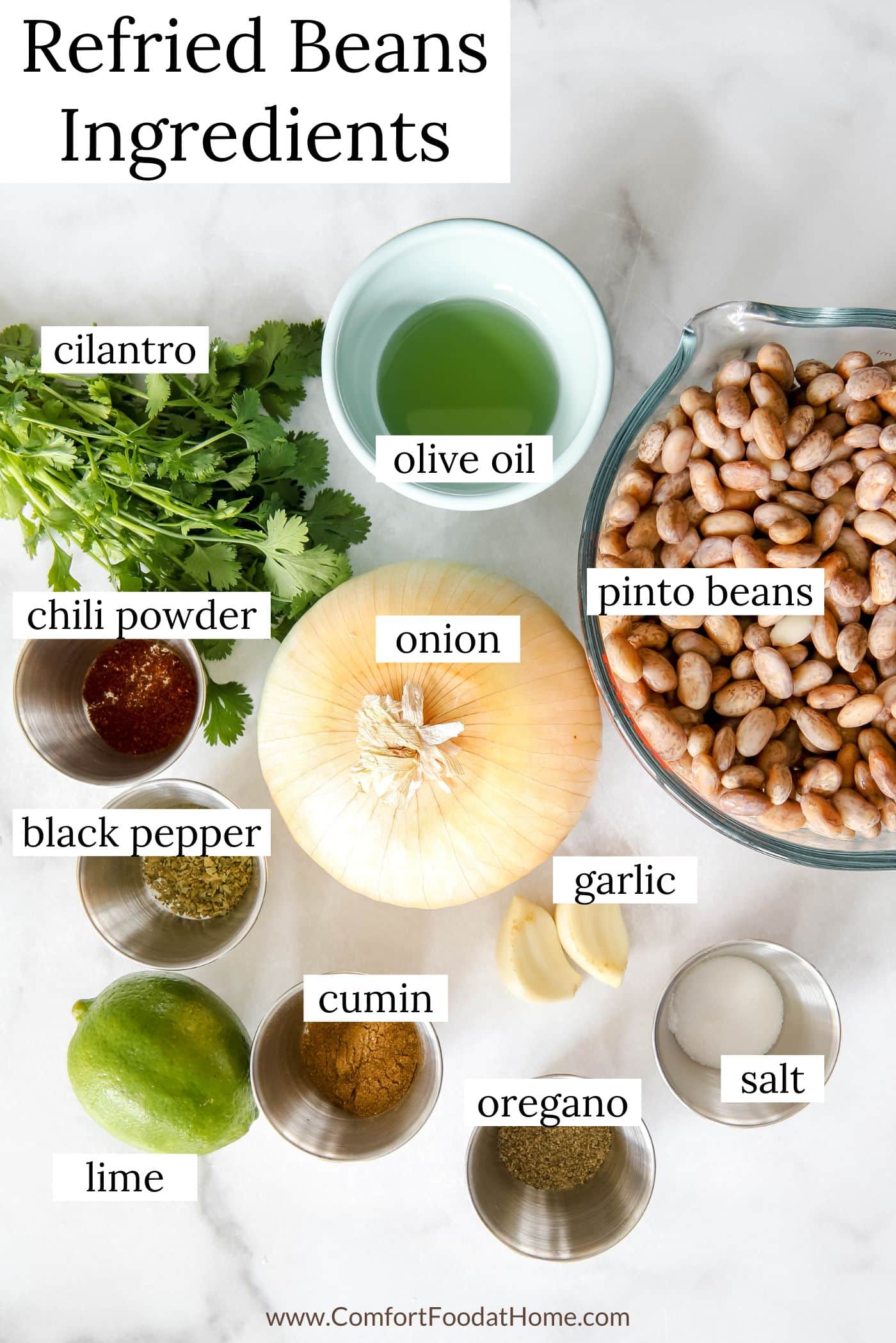 homemade refried beans ingredients