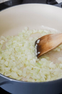 coking onion for Bisquick chicken and dumplings