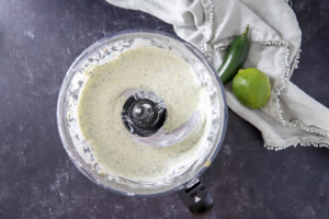 creamy jalapeno dip in food processor