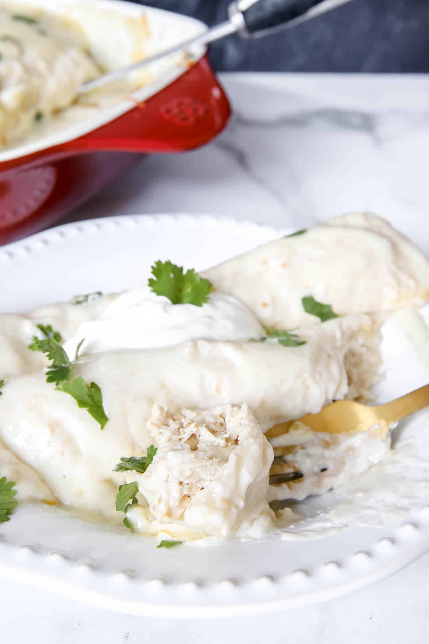 white chicken enchiladas recipe.