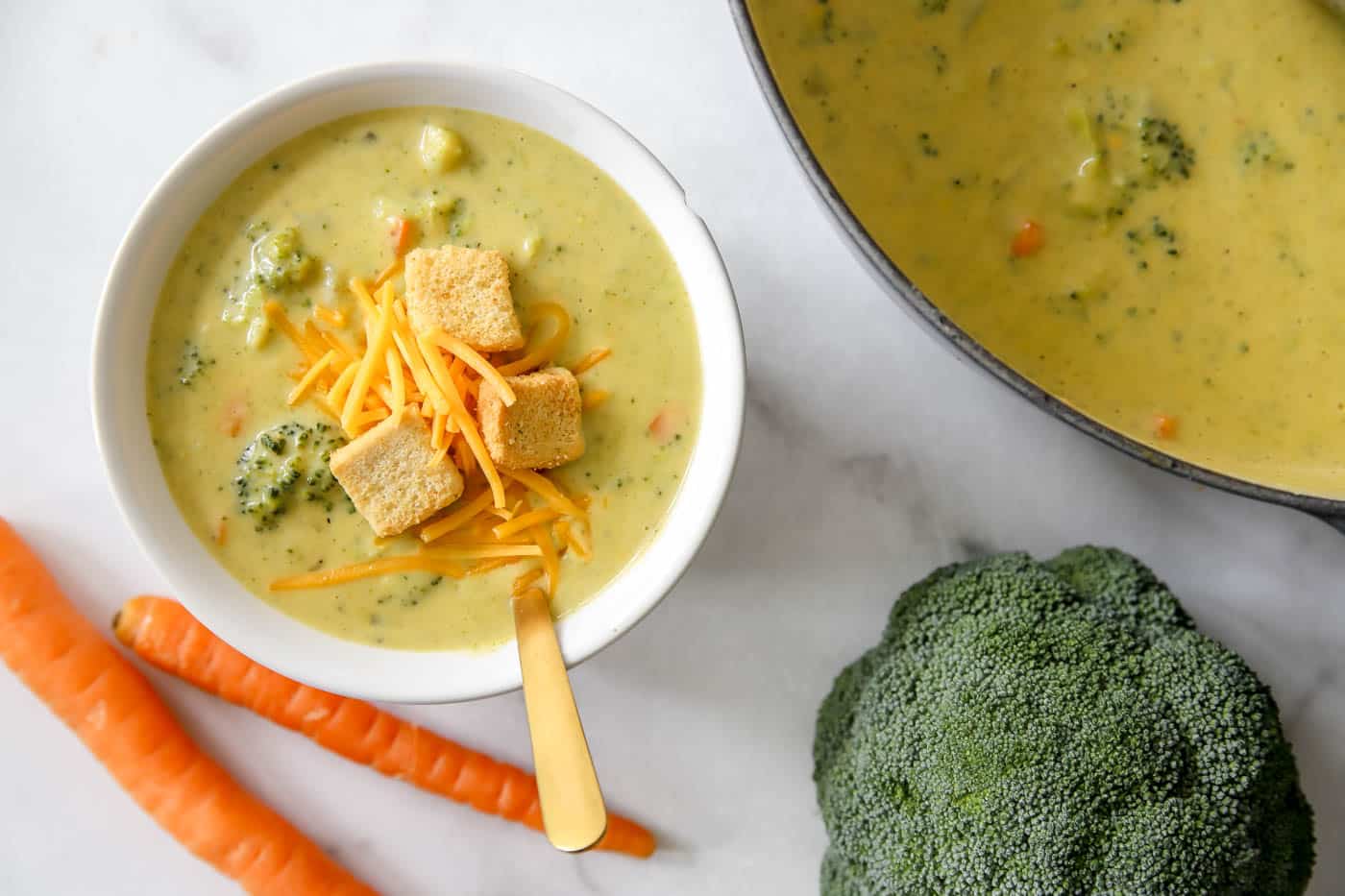 broccoli cheese soup with cheddar cheese.