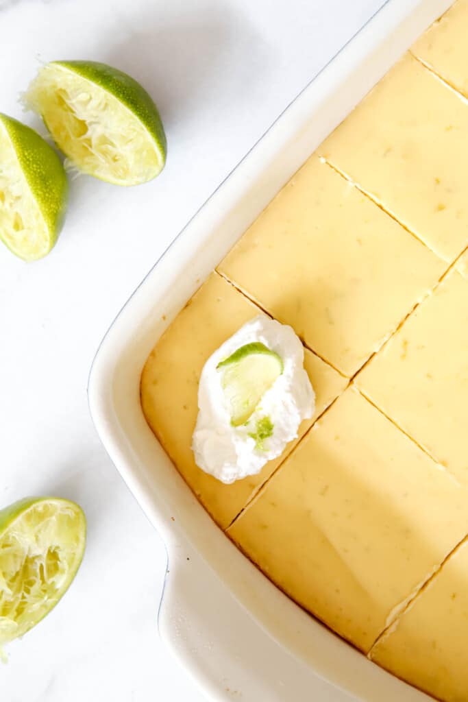chill key lime bars until ready to serve.