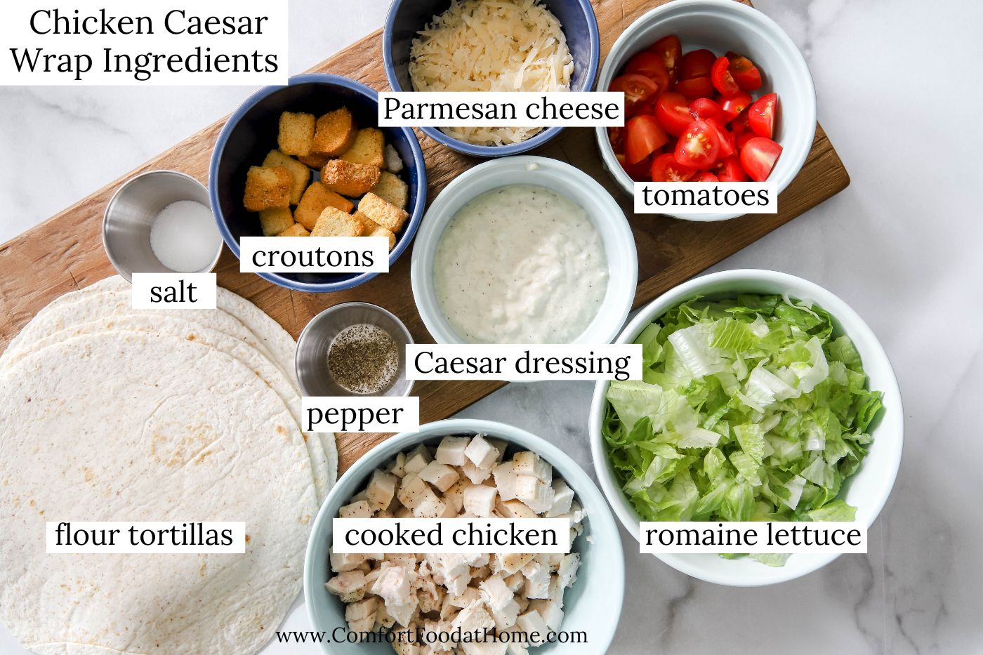 chicken caesar wraps ingredients.