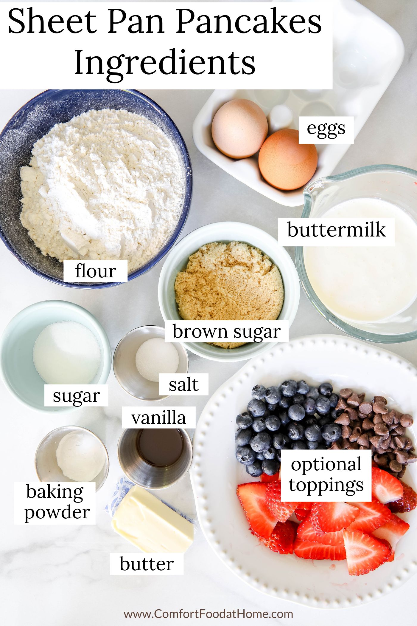sheetpan pancakes ingredients