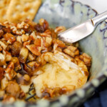 Baked Brie with Apples, Pecans and raisins