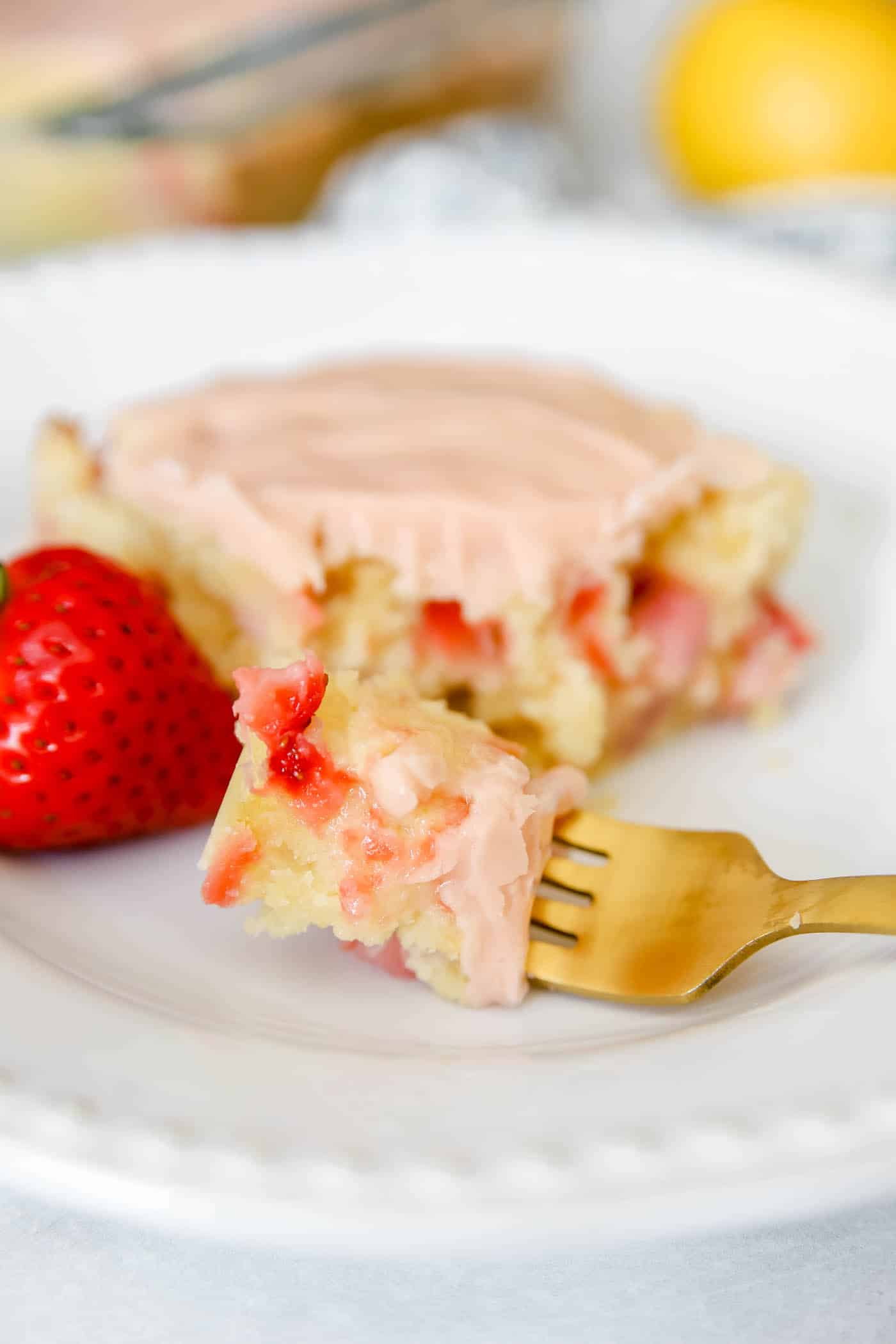 Strawberry Lemon Blondies