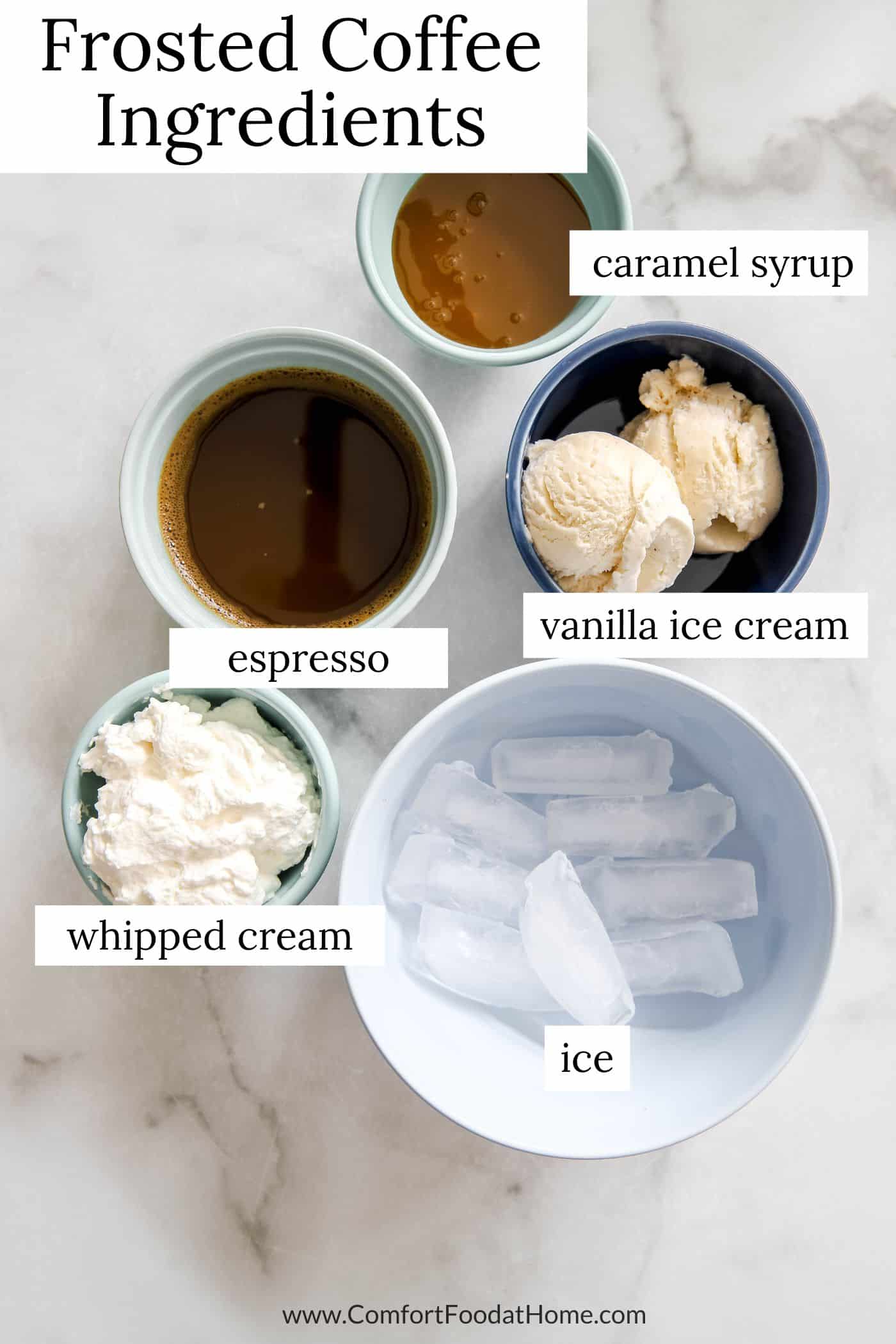 homemade frosted coffee ingredients