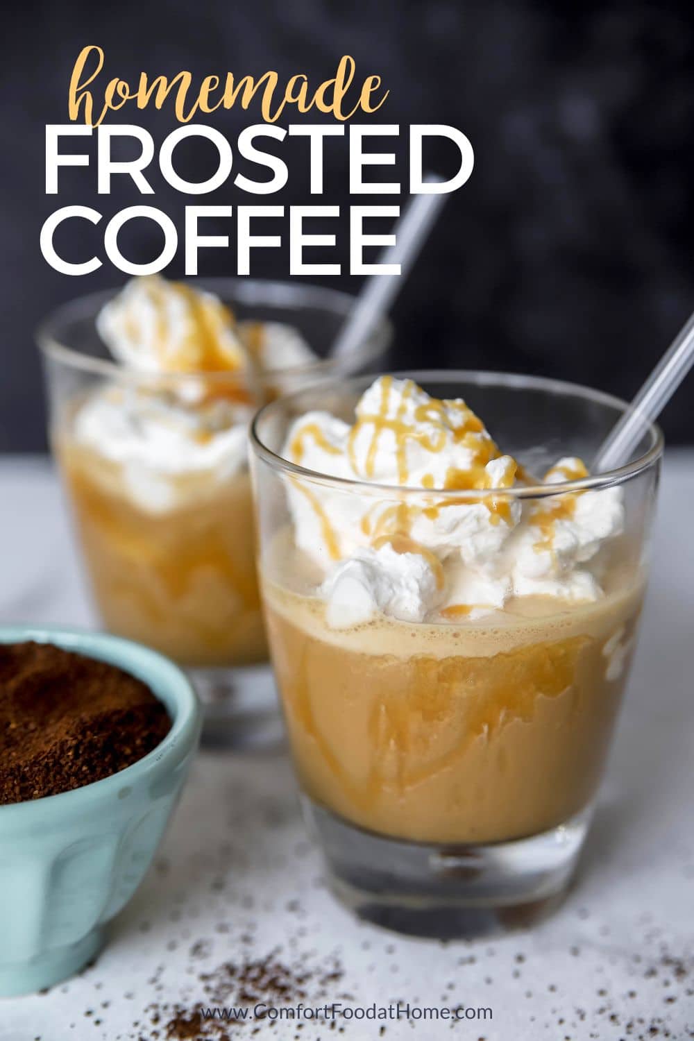 homemade frosted coffee ingredients.