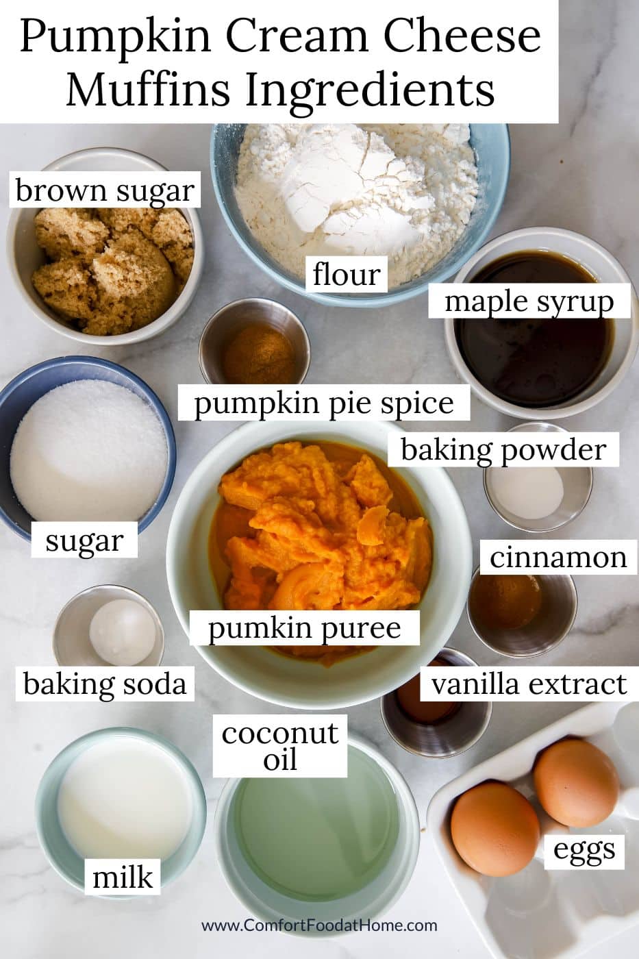 pumpkin cream cheese muffins ingredients