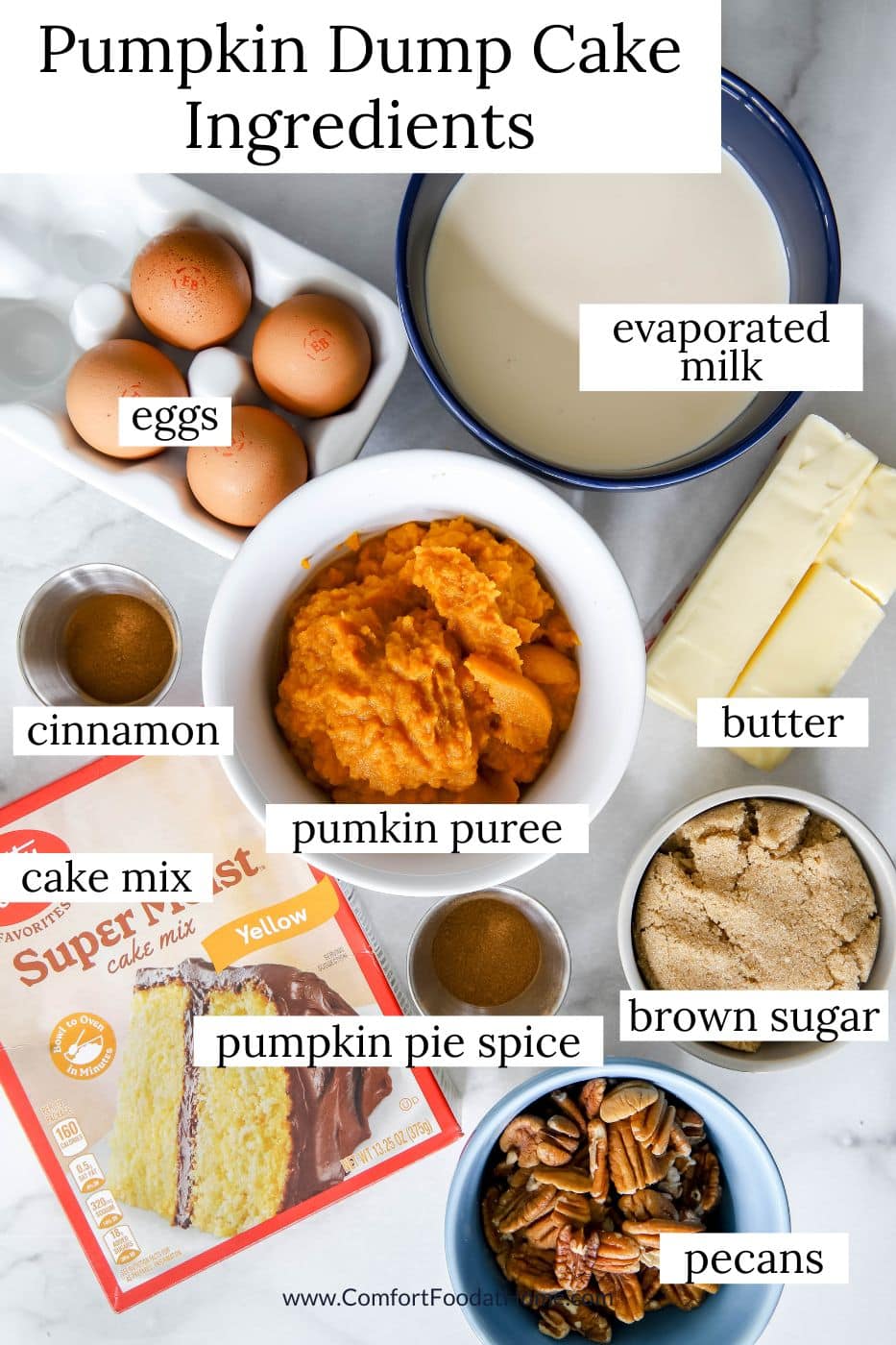 Pumpkin Dump Cake ingredients