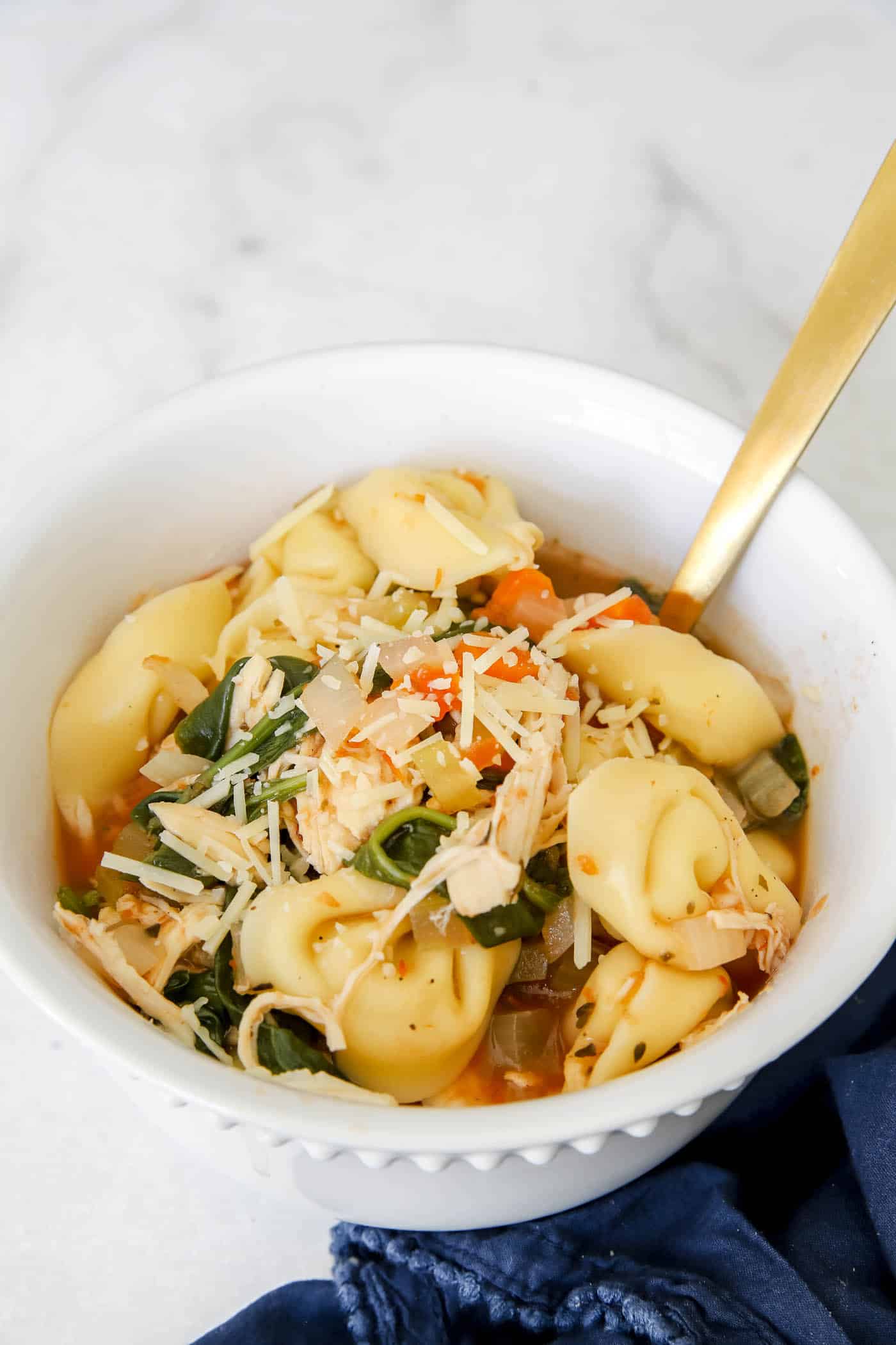 slow cooker chicken tortellini soup