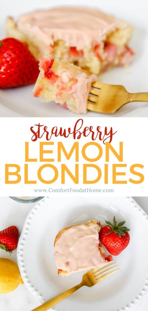 strawberry lemon blondies