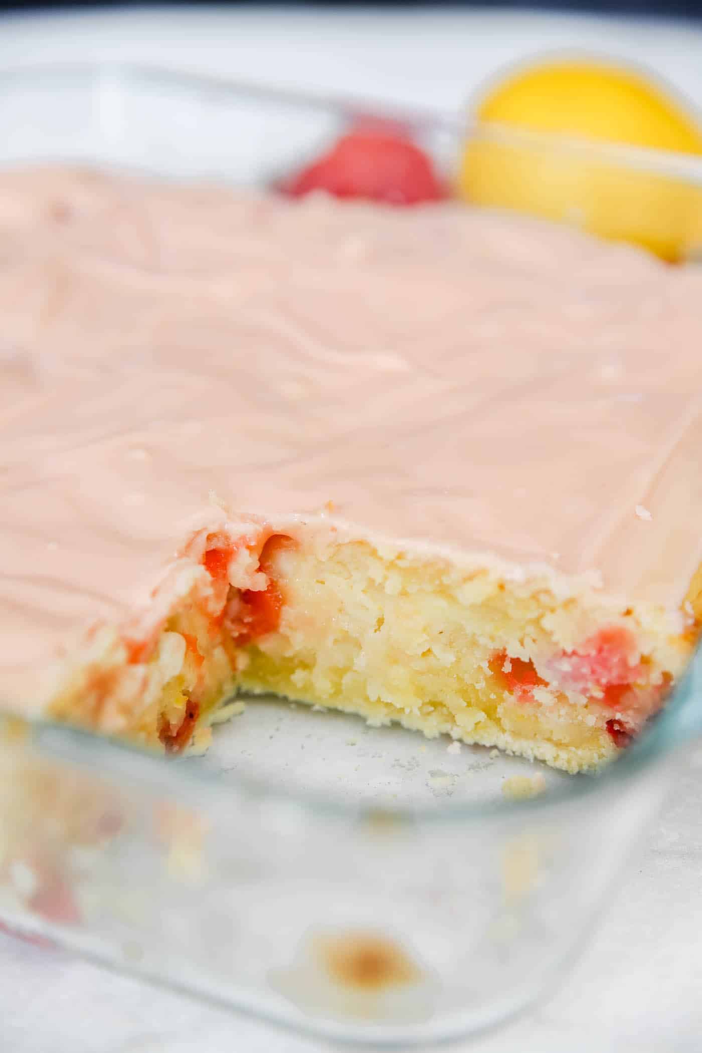 strawberry lemon blondies