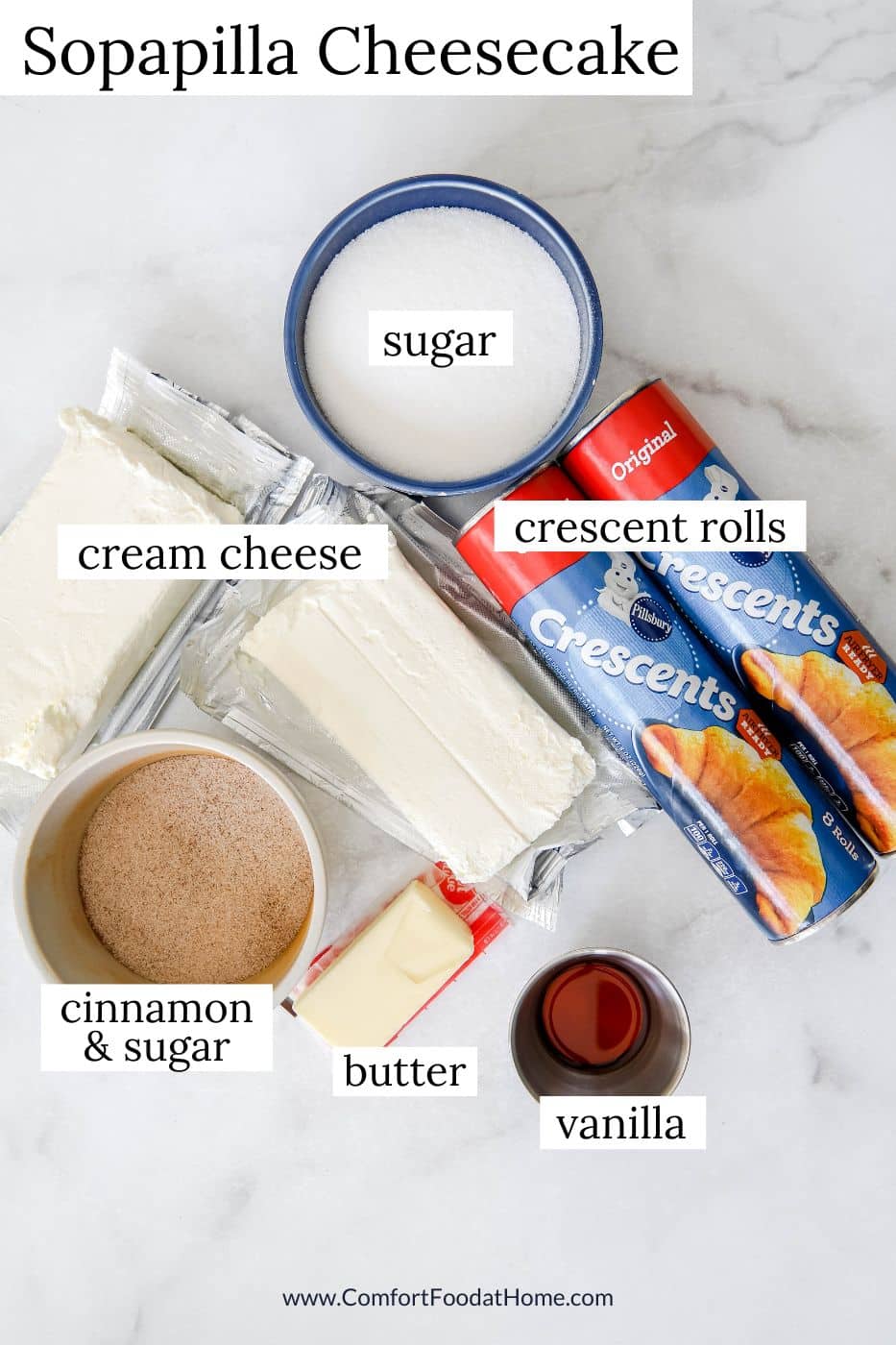 sopapilla cheesecake bars ingredients